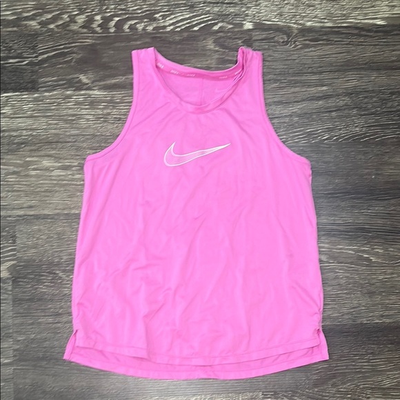 Nike Other - Bright pink Nike tank top girls size large with logo on the front.
